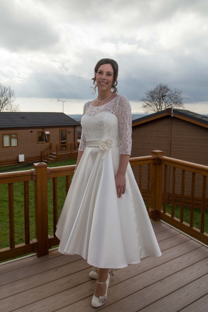 Tea Length Dress with Petticoat
